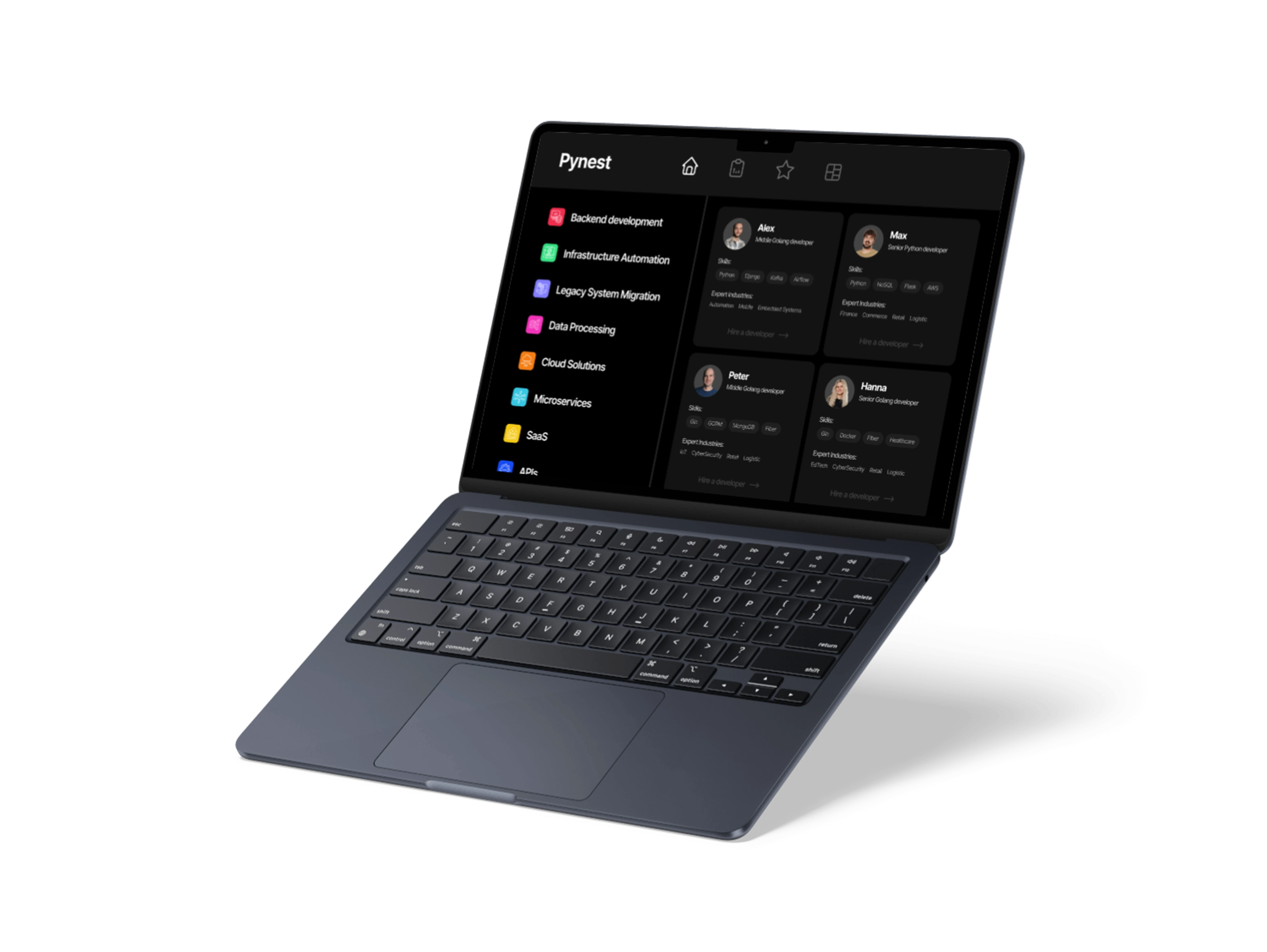 Pynest software development workspace